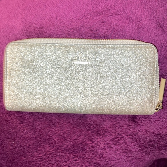 Glimmer Boxed Large Continental Wallet - Gold Glitter - kate spade - like new - Picture 2 of 6